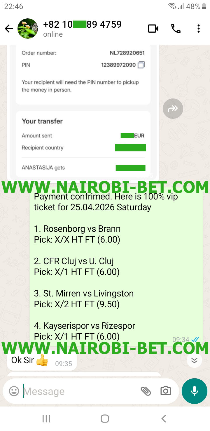 Correct Score Fixed Match Correct Score Fixed Match