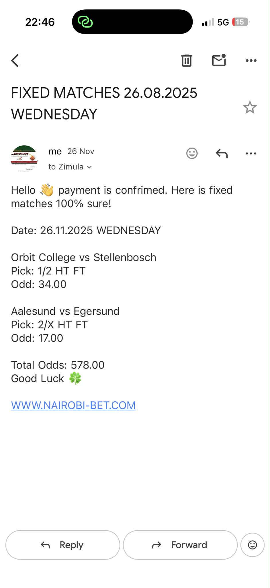 Fixed Match 100% Sure